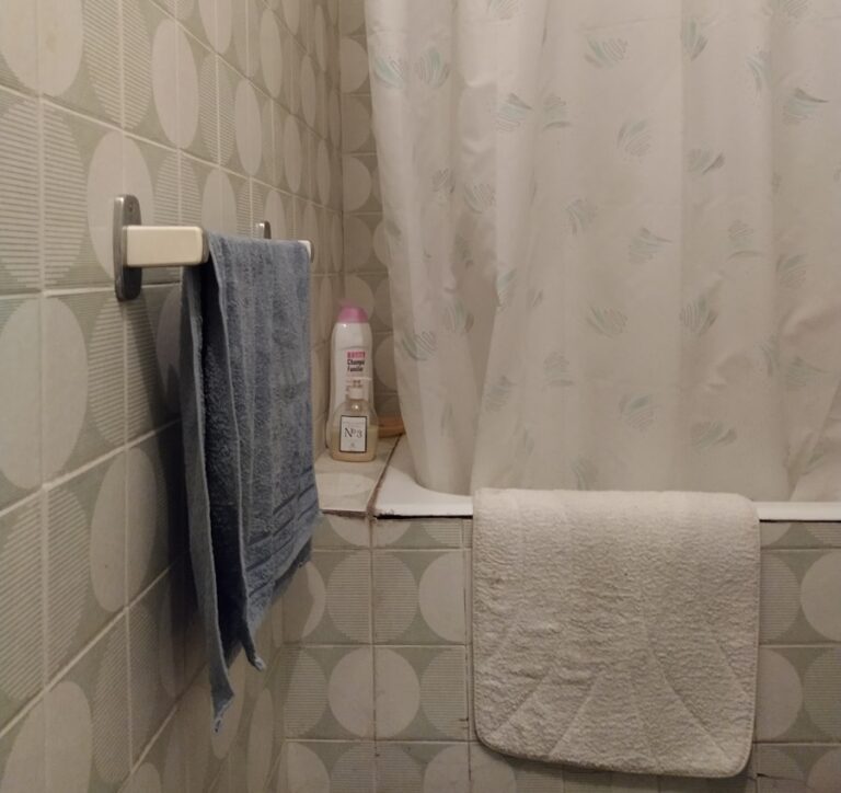 Photo Removing bathroom mildew